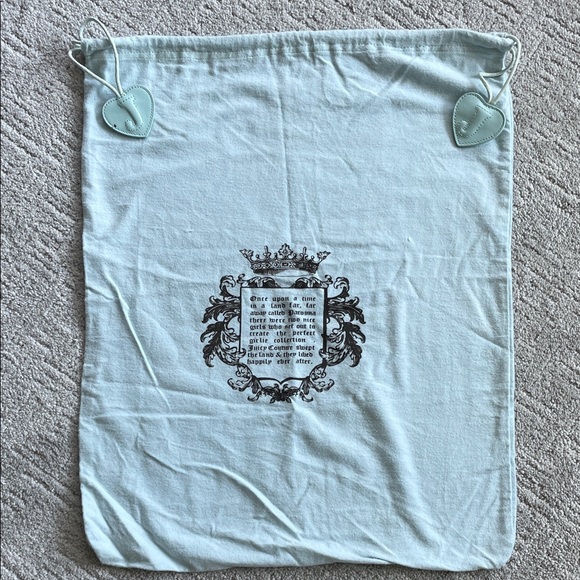 JUICY COUTURE! Light Blue Drawstring Bag! 18X23 inches! VINTAGE DUST BAG! - Picture 1 of 8